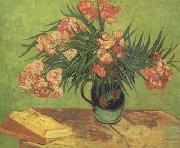 Vincent Van Gogh Still life:Vast with Oleanders and Books (nn04) Spain oil painting artist